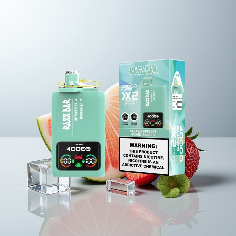 Razz Bar 40000 آيس كريم فراولة - توت مختلط