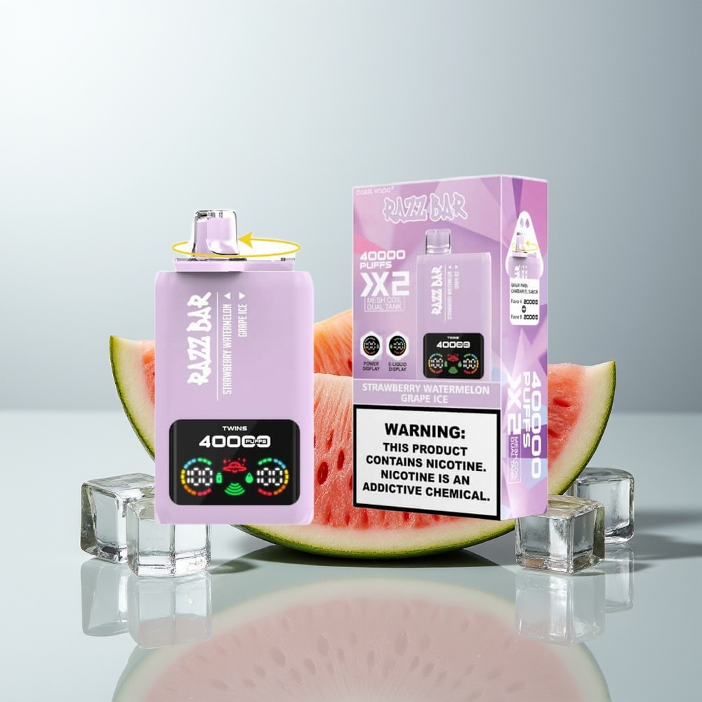 Razz Bar 40000 فراولة بطيخ - عنب مثلج