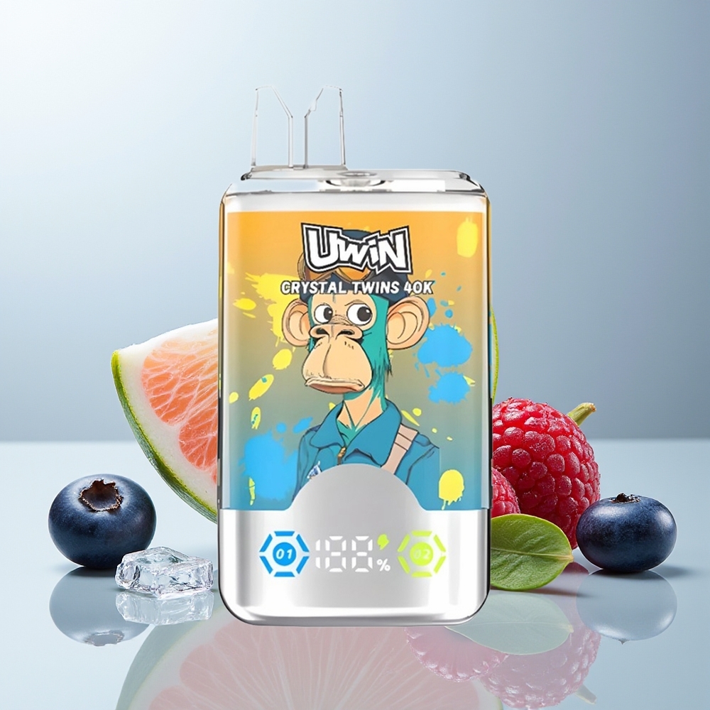 Uwin Crystal Twins 40000 توت أزرق توت العليق كرز مثلج