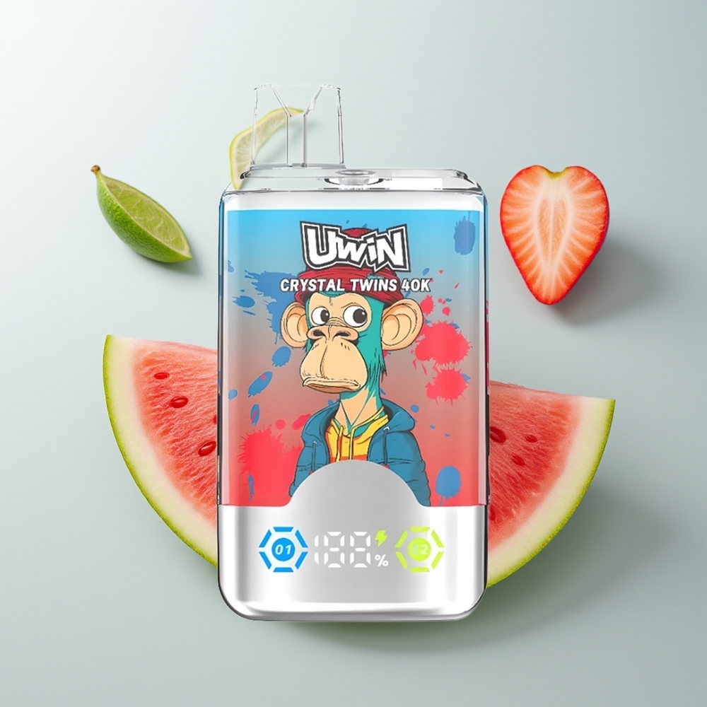 Uwin Crystal Twins 40000 فراولة بطيخ ليمون ليم